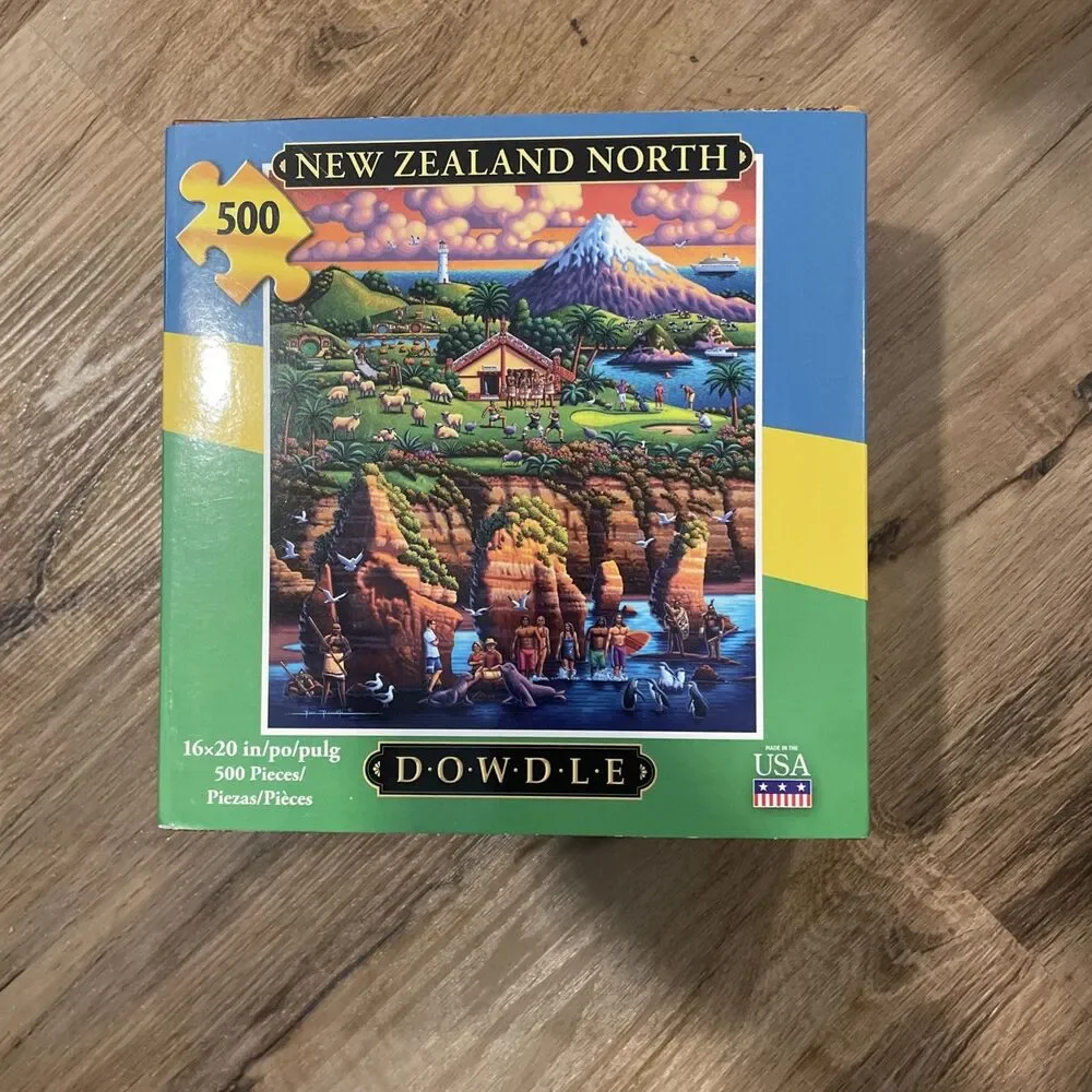 Dowdle Folk Art Jigsaw Puzzle New Zealand North 500 Pieces NEW